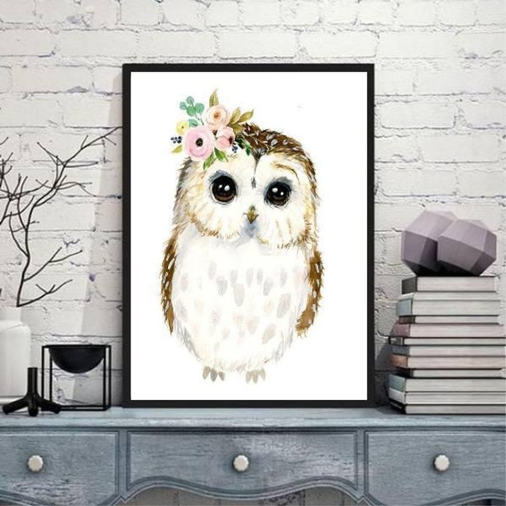 Quadro Decorativo Infantil Corujinha 33X24Cm