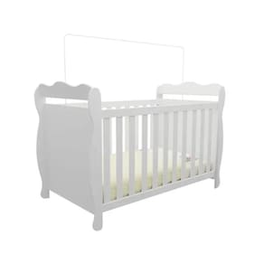 Berço Peroba Lisi Americano Branco 100% Mdf 3 Em 1 Infantil Branco