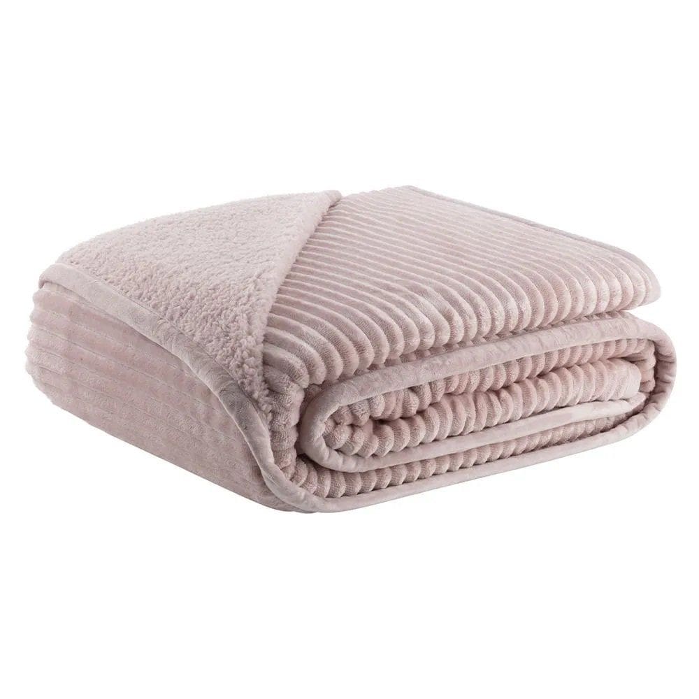 Cobertor Blanket Lugano Sherpa King 260x240cm - Kacyumara - Rosê