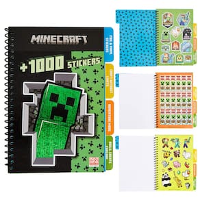 Livro de adesivos Minecraft para crianças com mais de 1000 adesivos e 28 folhas