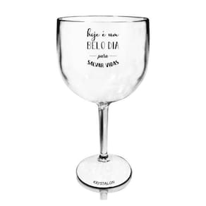 Kit 6 Taças Gin Acrílico Personalizadas Salvar Vidas