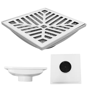 Ralo Branco 20x20 Aluminio Concava Saída 4 Polegadas - 100mm com Dupla Tela Anti Insetos
