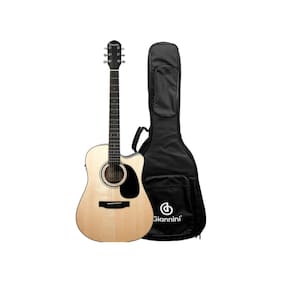Violão Giannini Eletroacústico Deluxe Aço - Tampo Maciço - Com Capa