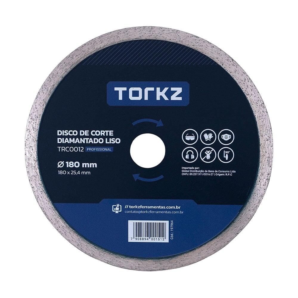 Disco Diamantado Torkz TRC0012 180mm Liso