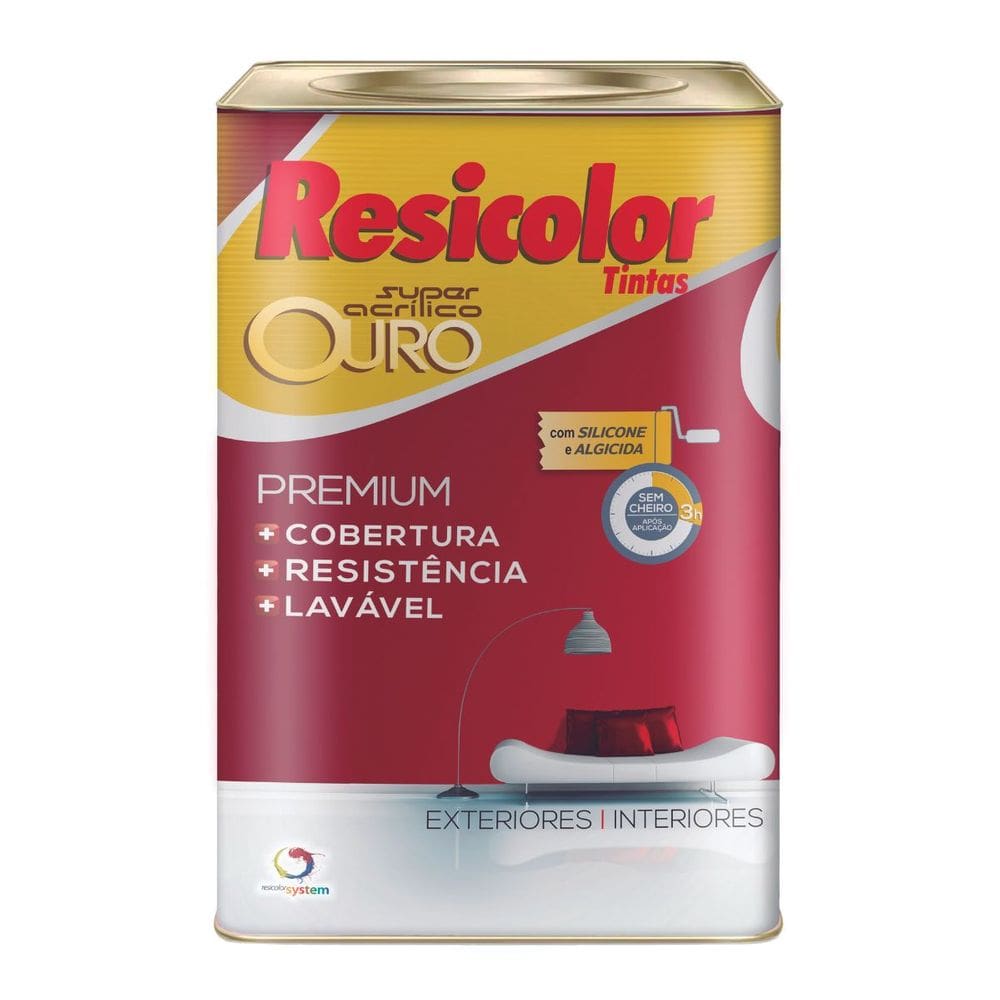 Base media acrílica ouro sb 16,2l | resicolor