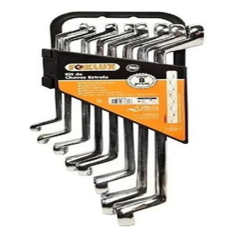 Jogo de Chave Estrela 6 a 22 mm 8 Peças Foxlux