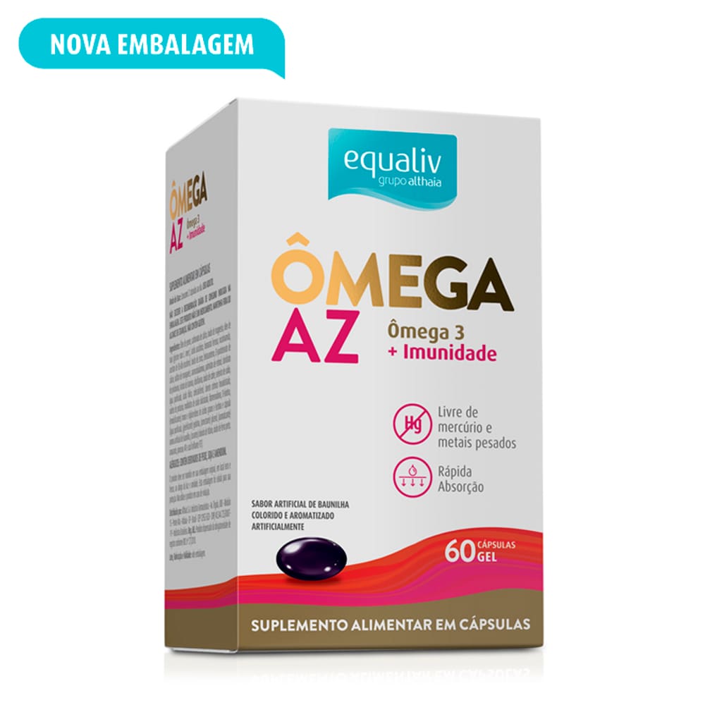 Ômega 3 AZ  60 Cápsulas - Equaliv