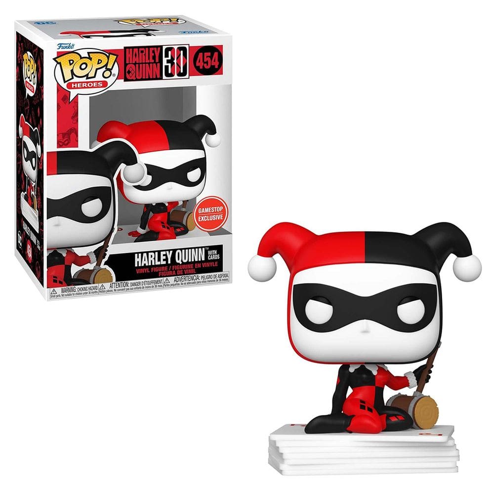 Funko Pop Heroes 30Th Exclusive Harley Quinn With Cards #454
