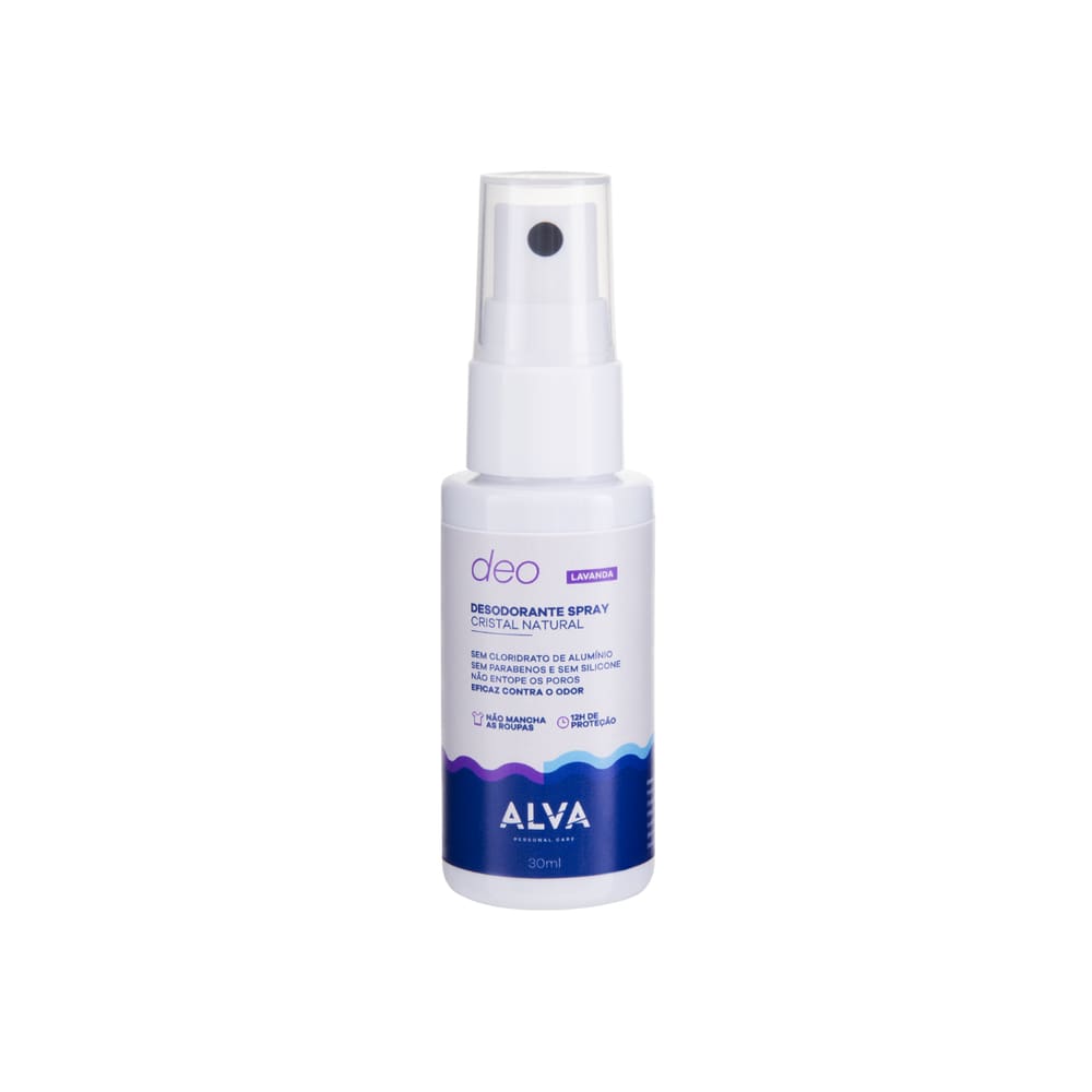 Desodorante Natural Alva Spray Cristal Lavanda Vegano 30ml