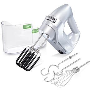 Batedeira de Mão com 7 Velocidades e Acessórios de Aço Inox, 150W, 110v, HAMILTON BEACH PROFESSIONAL 62657, Prateado