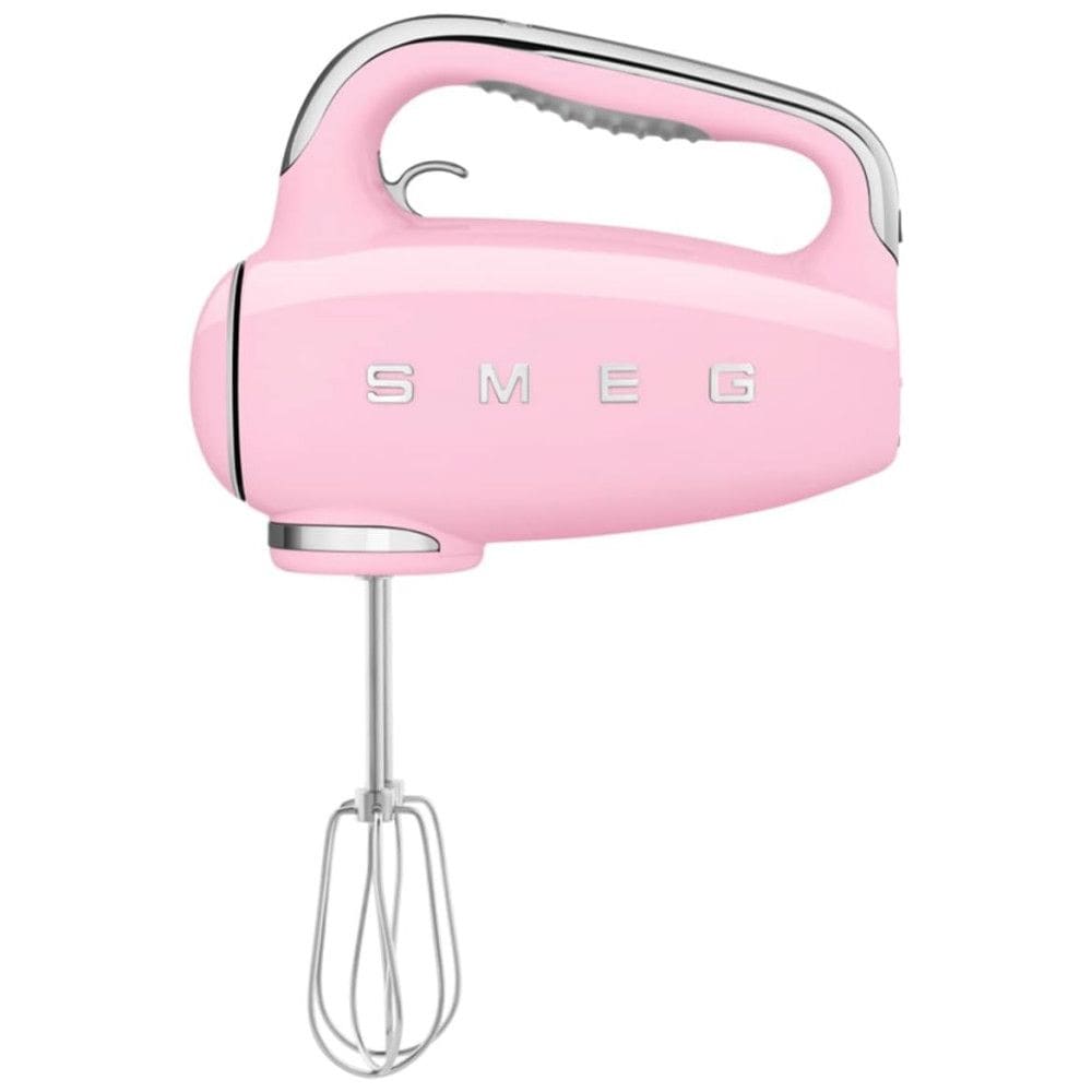 Batedeira de Mão com 9 Velocidades e Acessórios de Aço Inox, 220W, 110v, SMEG HMF01, Rosa