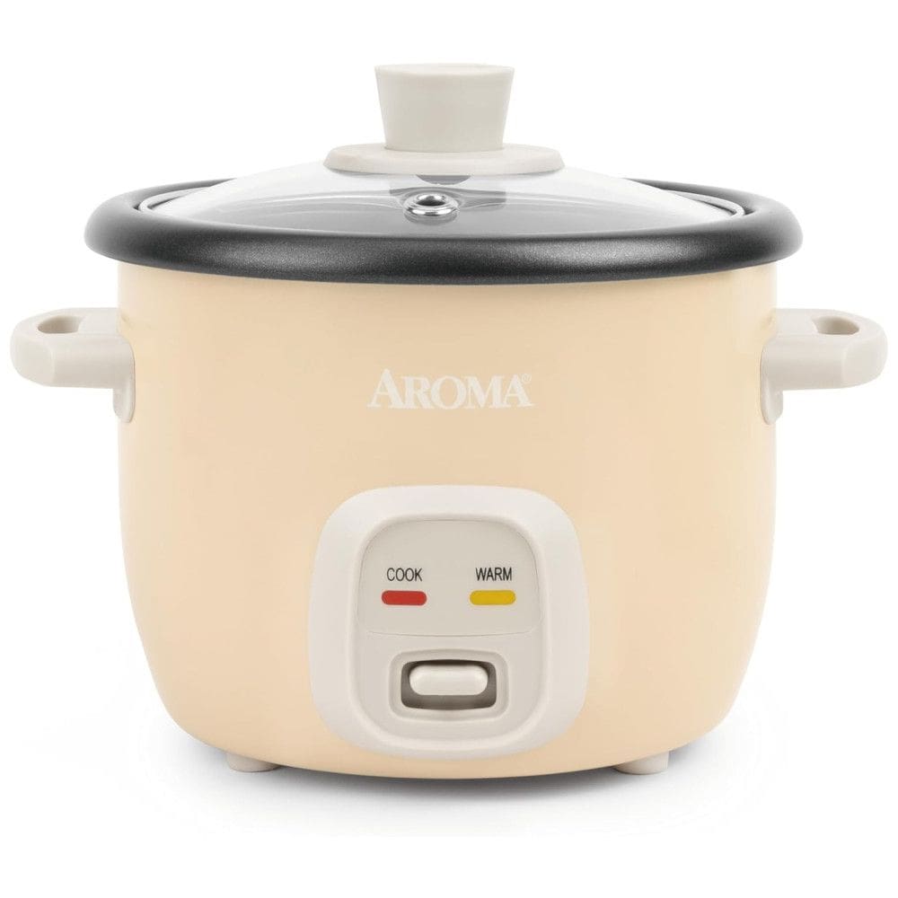 Panela de Arroz AROMA® Mini Rice Cooker, 2 Xícaras (cru) / 4 Xícaras (Cozido), Cozinha Grãos, Faz Sopas, Mingau e Mantém Aquecido.