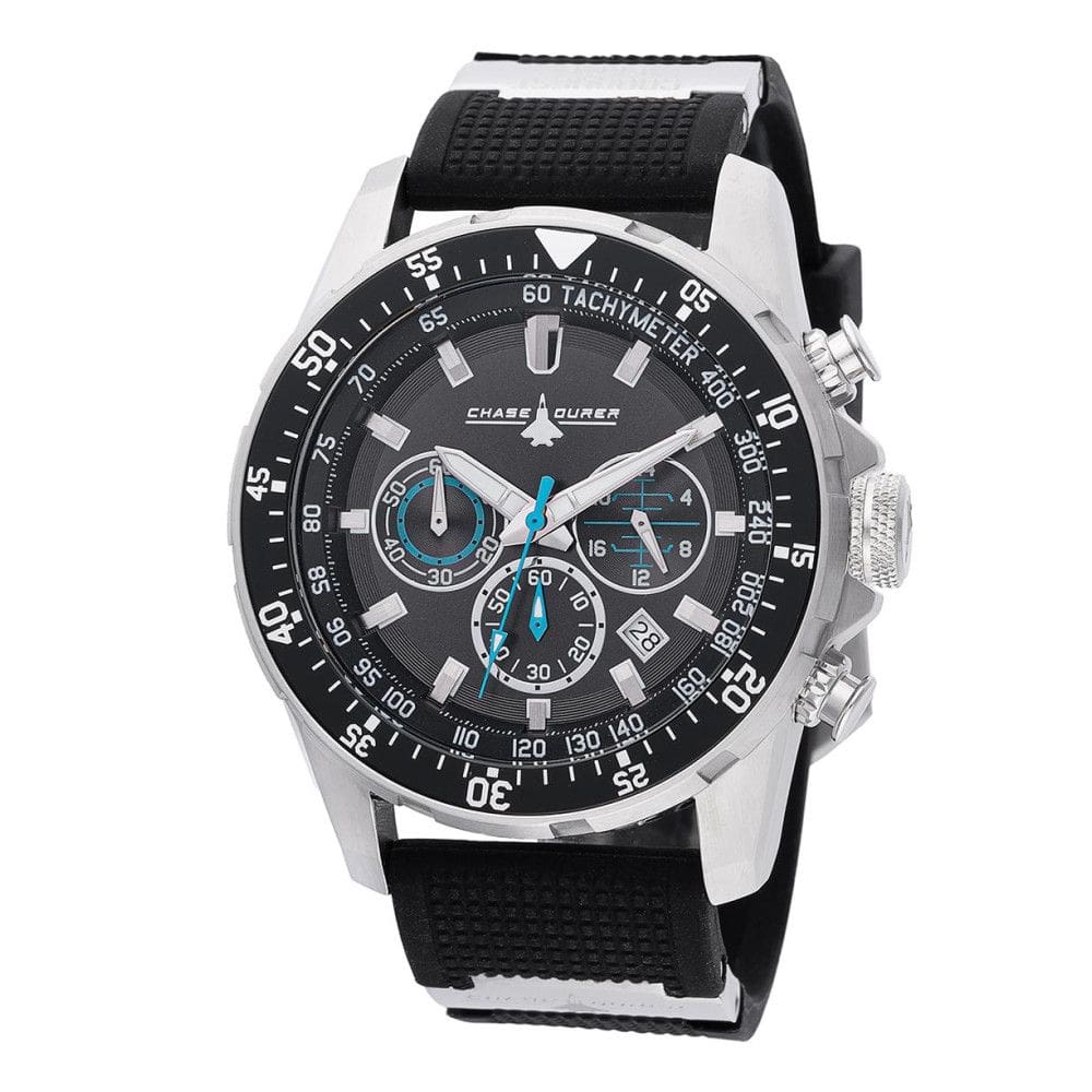 Relógio Chase Durer Conquest Elite Masculino - 46mm, Preto, Aço Inoxidável (CDW-0084)