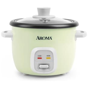 Panela de Arroz AROMA® Mini, 2 Xícaras (Cru) / 4 Xícaras (Cozido), Cozinha Grãos, Faz Sopa, Cozinha Aveia, Manter Aquecido, 1 Litro, Verde