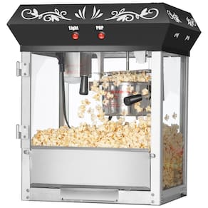 Máquina de Pipoca Great Northern Foundation Preta, 170 g, Estilo Antigo de Cinema, Ideal para Uso Doméstico e Festas. Produza Pipoca Fresca.