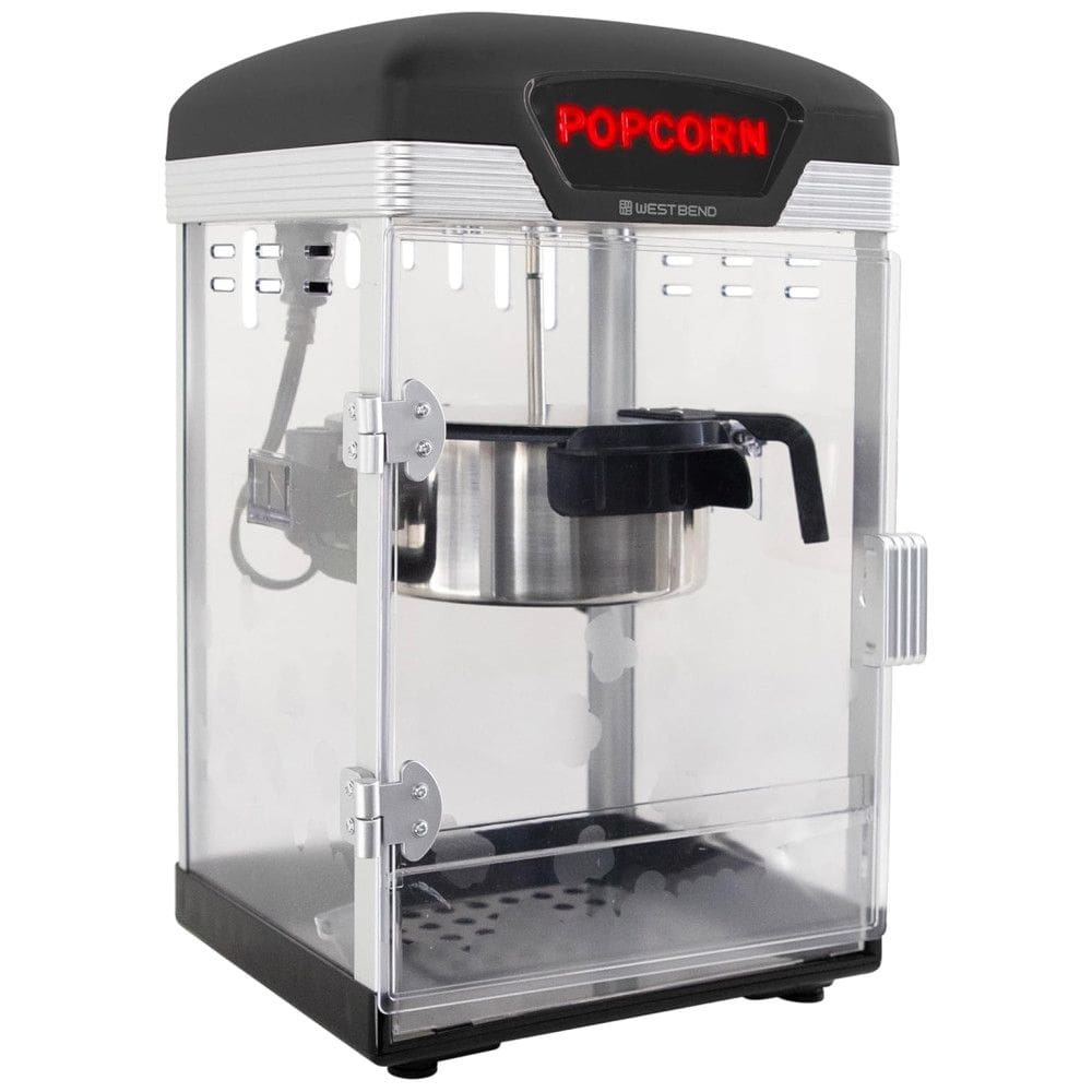 Máquina de Pipoca West Bend Stir Crazy, 4,7 L, com Panela Antiaderente e Concha, Ideal para Pipoca Gourmet. Perfeita para Sessões de Cinema