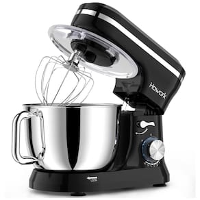 Mixer Elétrico HOWORK, 10 Velocidades Com Tigela de Aço Inoxidável 6,5 Litros, Gancho para Massa, Batedor de Arame, Ideal para Cozinheiros
