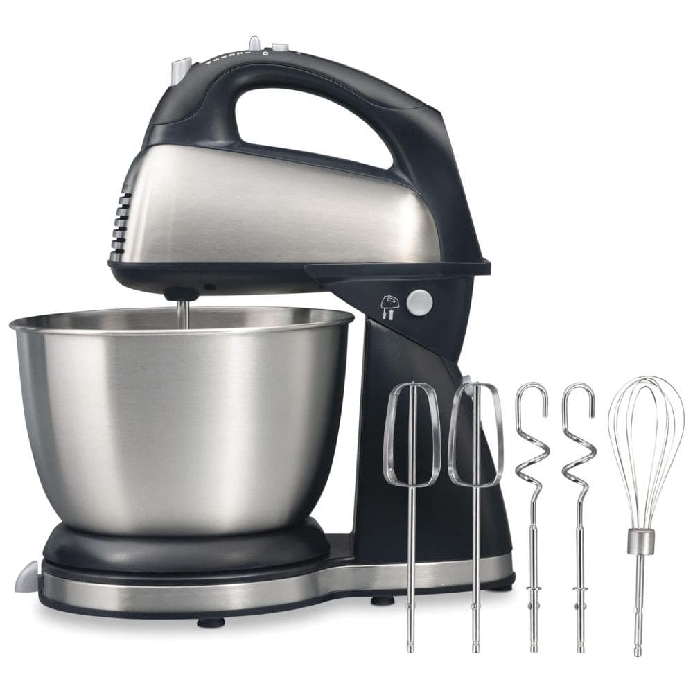 Mixer de Mão e Suporte Clássico Hamilton Beach, 4 Litros, 6 Velocidades com QuickBurst, Descanso de Tigela, 290 Watts de Potência Máxima,