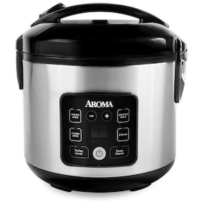 Panela de Arroz Digital AROMA® CoreCoat™ para Arroz Integral com Revestimento Cerâmico Antiaderente (8 Xícaras Cozidas, 4 Xícaras Cruas).