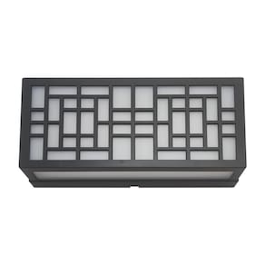 Arandela em Acrílico Preto 24cm IP65 Led 12W 3000K Bivolt