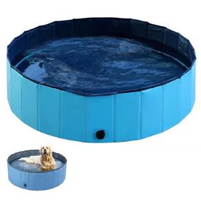 Piscina para Caes Pet Cachorro Gato Animal de Estimaçao Bebe Criança Banheira Dobravel Verao