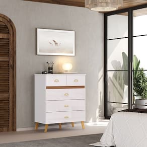 Cômoda Ibiza Branco/Camarim - Vila Rica Móveis