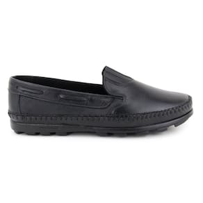 Sapatilha Mocassim Masculina Ortopédico Conforto Couro Preto Granado