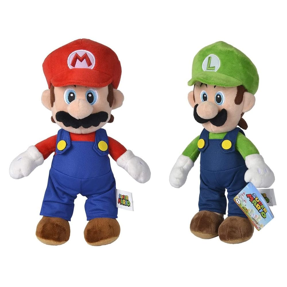 Conjunto de brinquedos macios de pelúcia Super Mario Bros Mario and Luigi 20cm