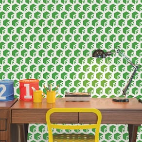Papel de parede RoomMates RMK12395RL Verde Minecraft Creeper Face