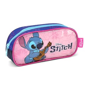 Estojo Escolar Stitch Rosa Luxcel