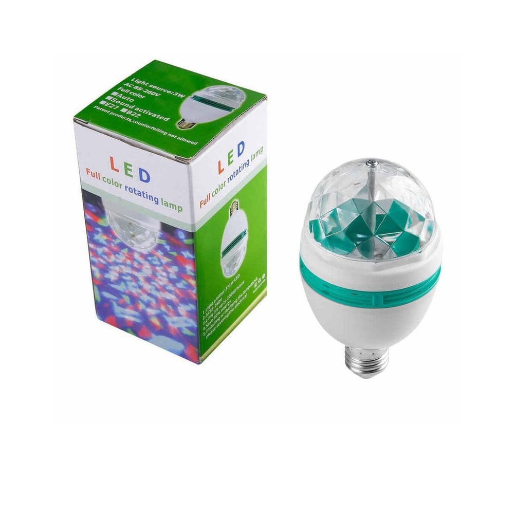 Lâmpada Globo De Luz Colorida Giratória Led Rgb Dj