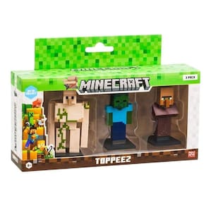 Kit Pack Brinquedo 3 Bonecos Ação Minecraft 3D Colecionáveis