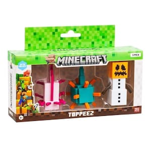 Kit Pack Brinquedo 3 Bonecos Ação Minecraft 3D Colecionáveis