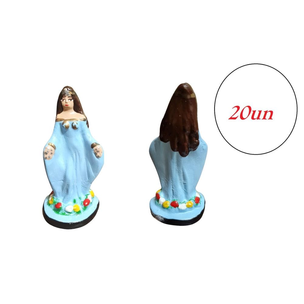 Imagem Iemanja Escultura Gesso Estatua 10 Cm Kit 20Un