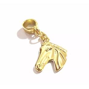 Berloque Country Cavalo Folheado a Ouro 18k