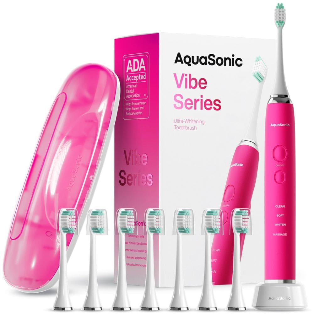 Escova de dentes elétrica Aquasonic Vibe Series Ultra-Whitening