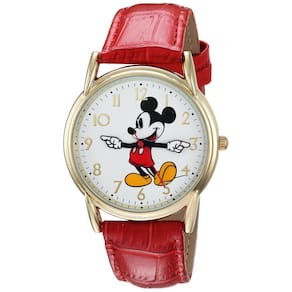 Relógio Disney Mickey Mouse adulto clássico em couro de Cardiff