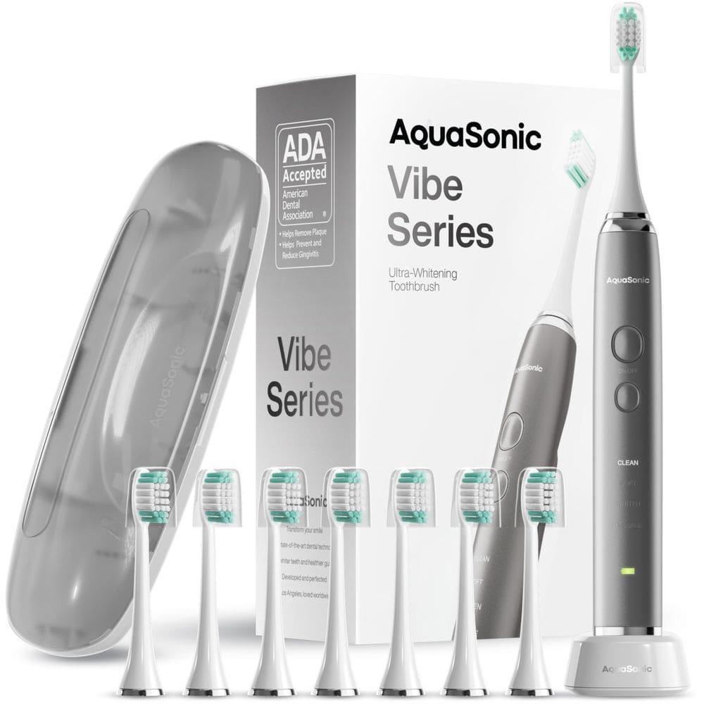 Escova de dentes elétrica Aquasonic Vibe Series Ultra-Whitening