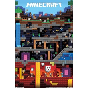 Pôster de parede Trends International Minecraft Worldly 22x34cm