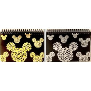 Livro de autógrafos Emerald Mickey Mouse Black Spiral (conjunto de 2 livros)