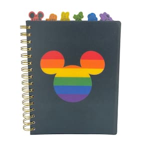 Notebook com designs inovadores Disney Pride Mickey Mouse