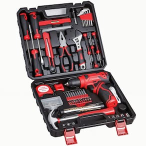 Conjunto de ferramentas Kit de ferramentas, furadeira sem fio de 8V, 132 peças com caixa de ferramentas