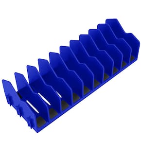 Suporte organizador de alicates HURRICANE de 10 slots com base antiderrapante azul