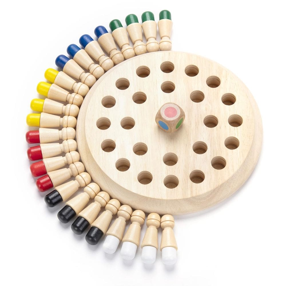 Jogo Memory Chess Matching Hirger Wooden para crianças de 3 anos ou mais