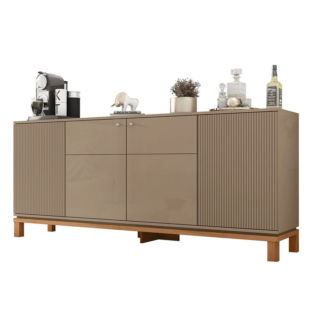 Balcão Buffet Sala de Jantar 179cm Lucca Areia/Freijó C01 - Mpozenato