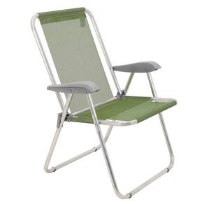 Cadeira Praia Tramontina Creta Master Alumínio Assento Verde Oliva Tramontina
