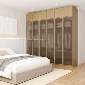 Guarda-roupa Modulado 6 Peças 12 Portas Jade Cabecasa Madeiramadeira Avelã