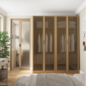 Guarda-roupa Modulado 2 Peças 4 Portas Jade Cabecasa Madeiramadeira Avelã