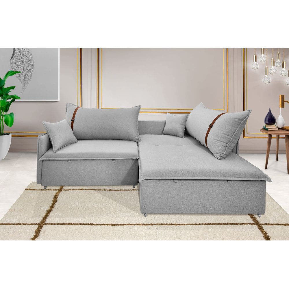 Sofá Valence Slim Premium Sem Caixa de 1,80m - Linho cor Cinza Claro
