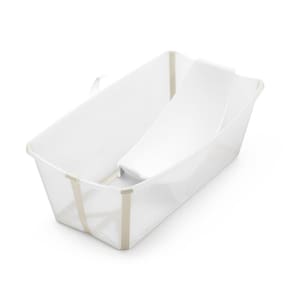 Banheira para bebês Stokke Flexi Bath Sandy Beige com suporte para recém-nascidos